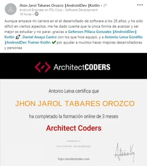 Testimonio de Jhon Jarol